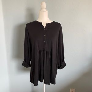J. Jill Partial Button up long sleeve shirt SZ L